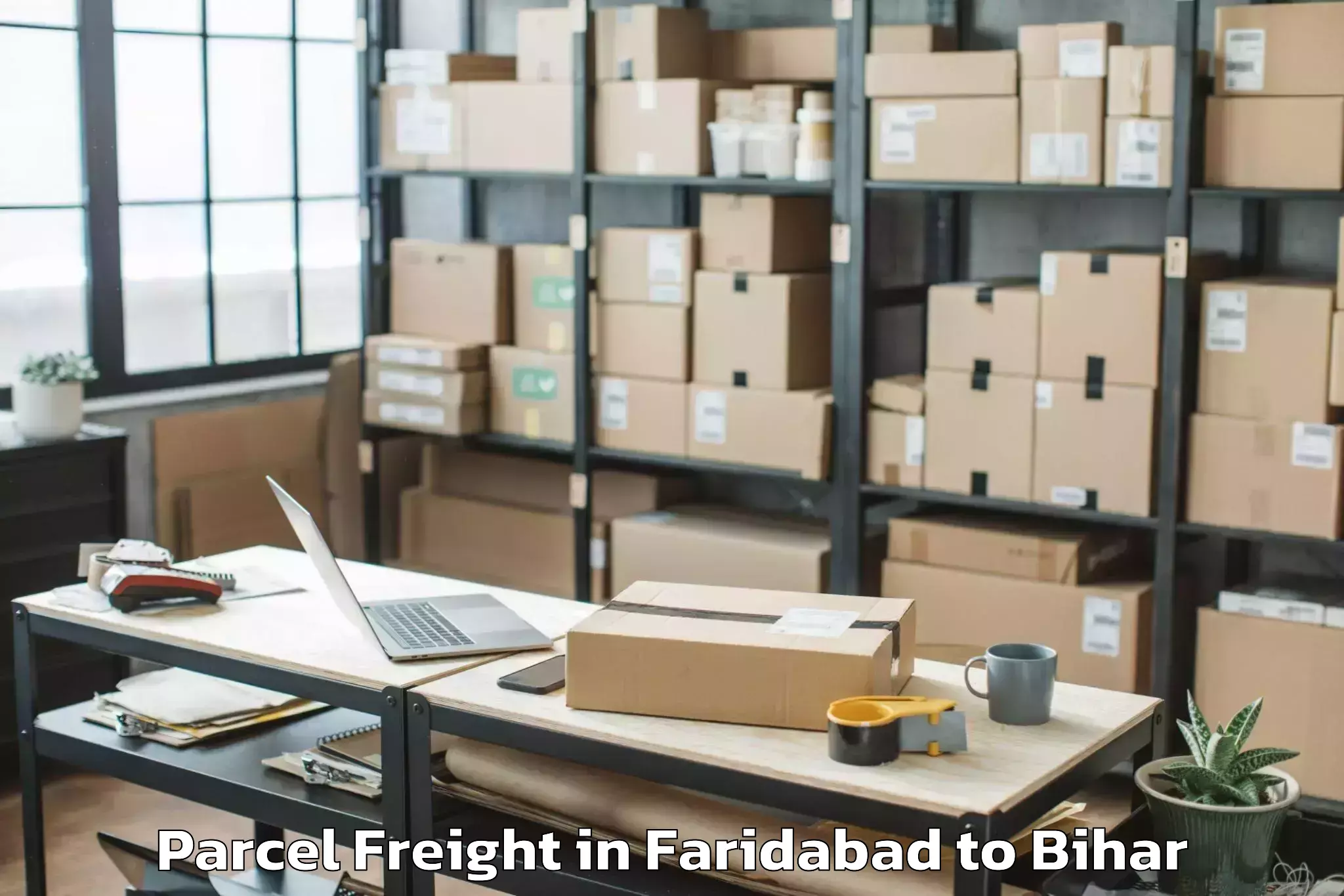 Reliable Faridabad to Lauriya Nandangarh Parcel Freight